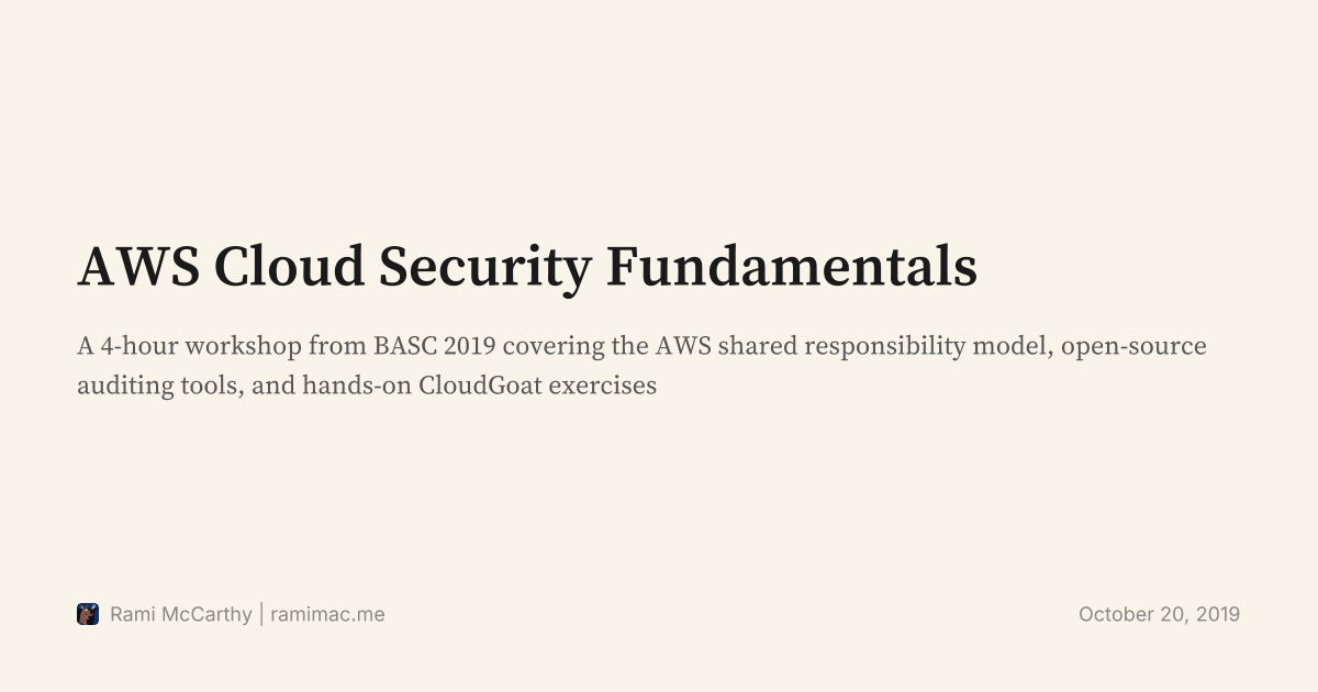 AWS Cloud Security Fundamentals