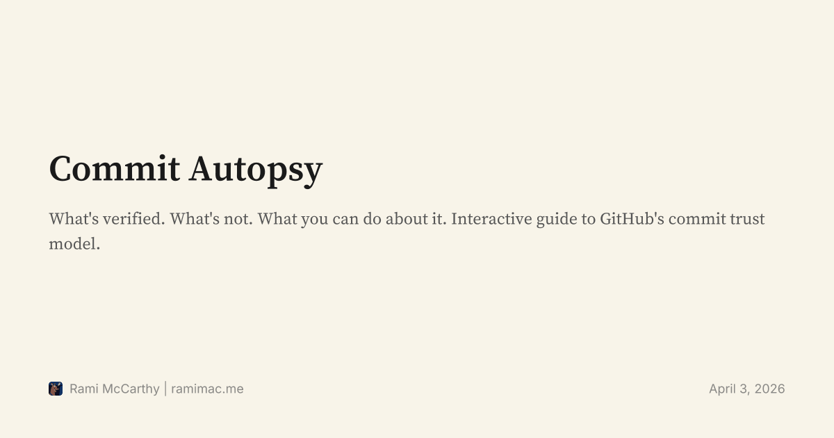 Commit Autopsy